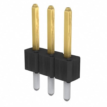 Fci Board Connector, 3 Contact(S), 1 Row(S), Male, Straight, 0.1 Inch Pitch, Solder Terminal, Locking,  69190-103HLF
